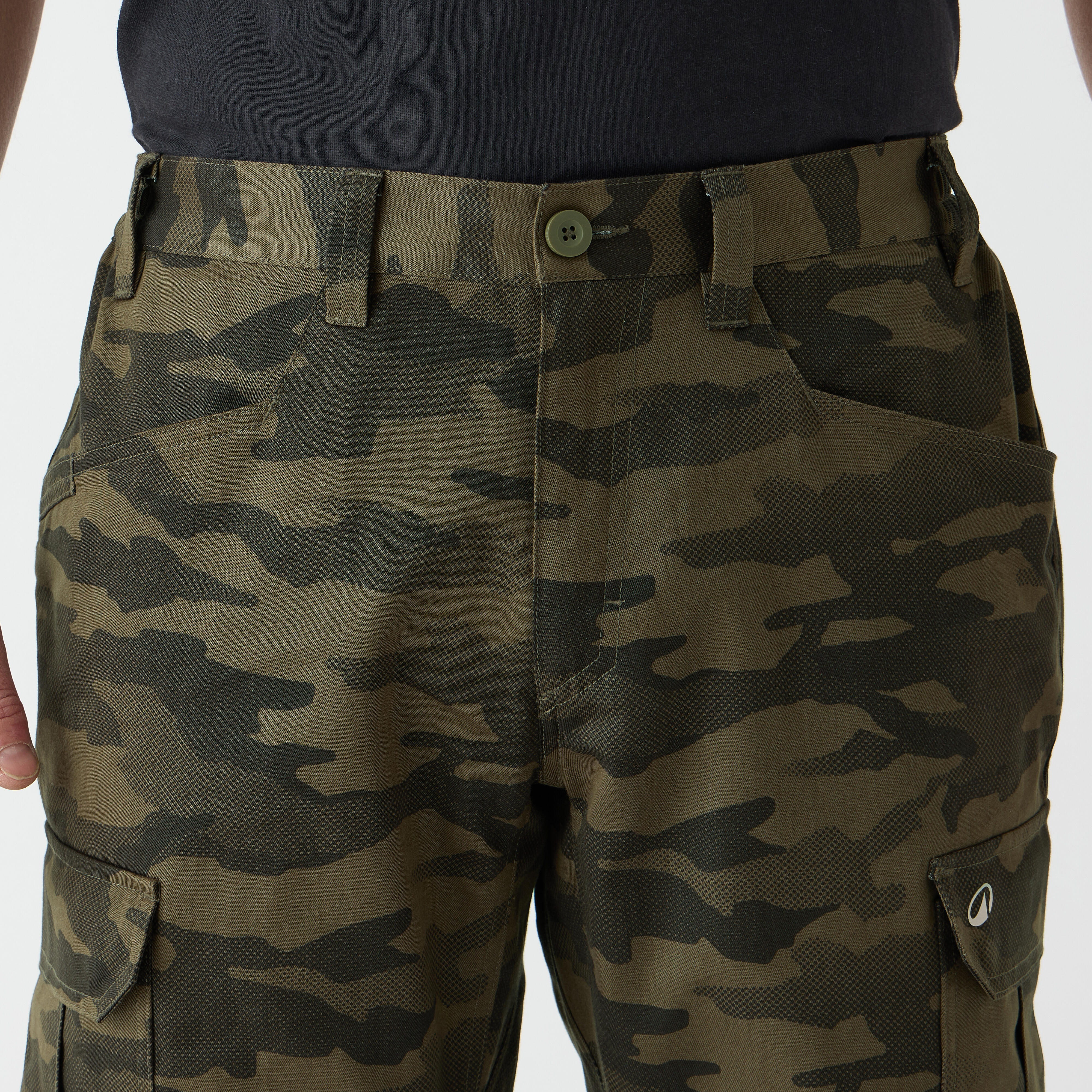 Strong Cargo Pants - Steppe 500 Halftone Camo Brown - SOLOGNAC