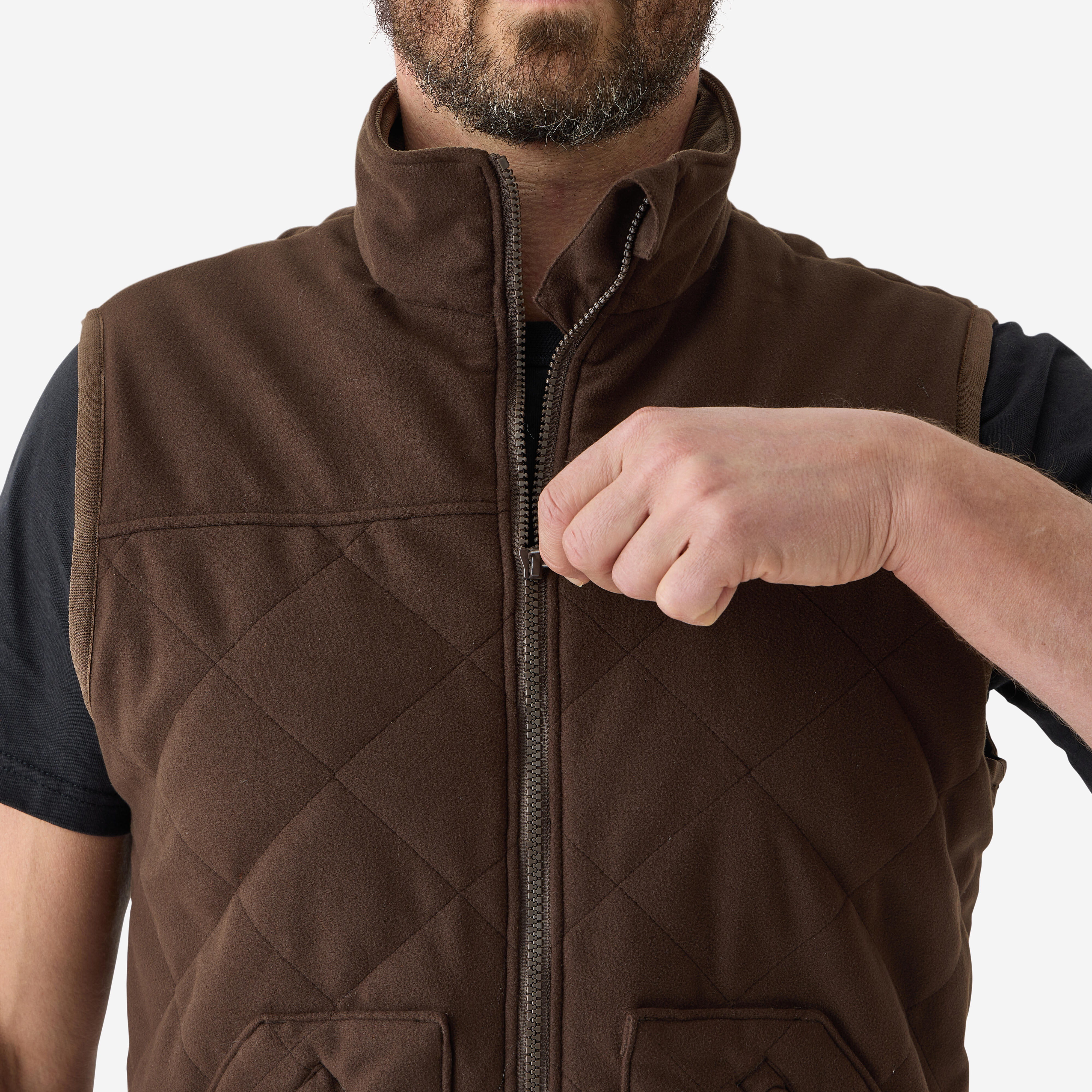 Men’s Silent Quilted Hunting Vest - SOLOGNAC