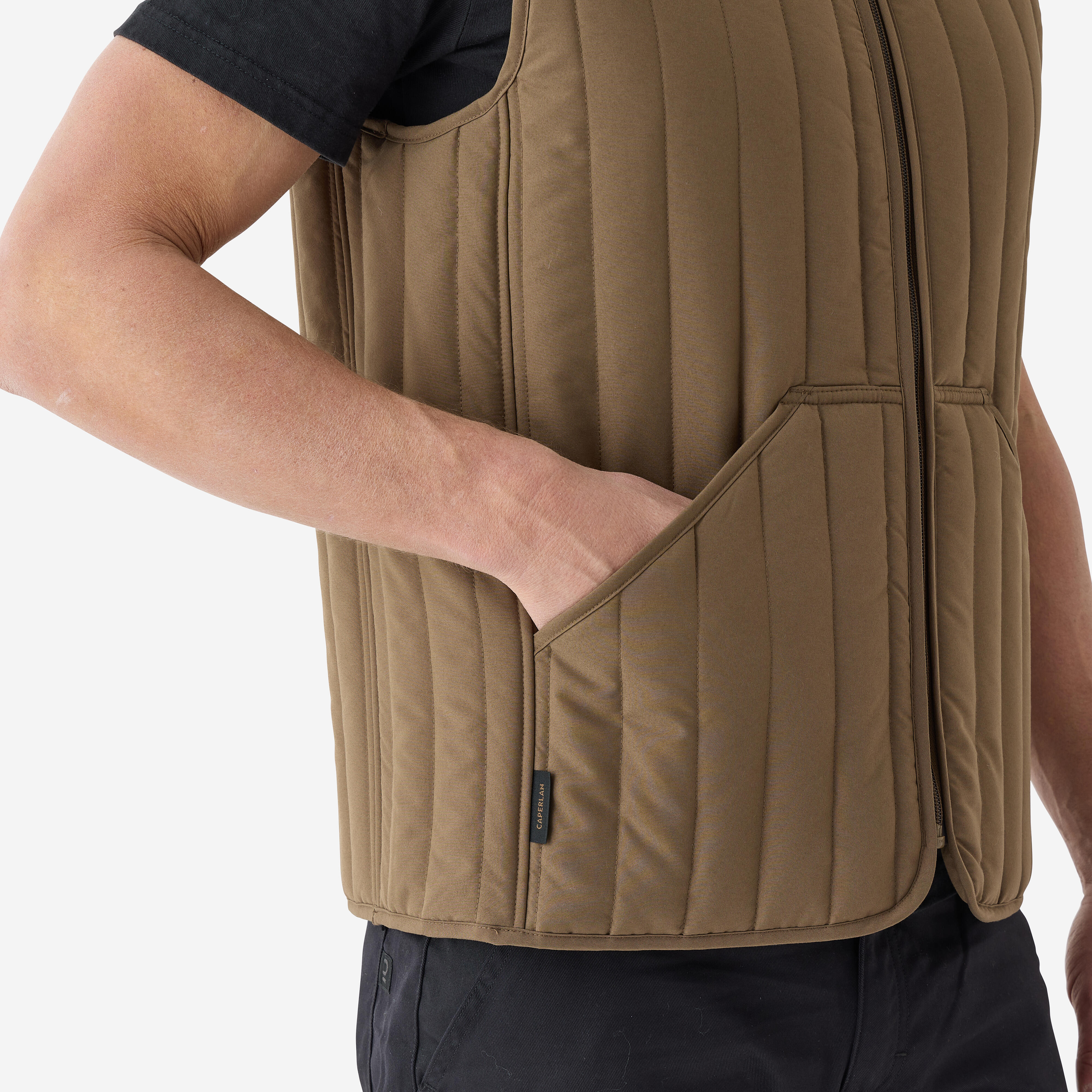 Quilted vest 100, beige