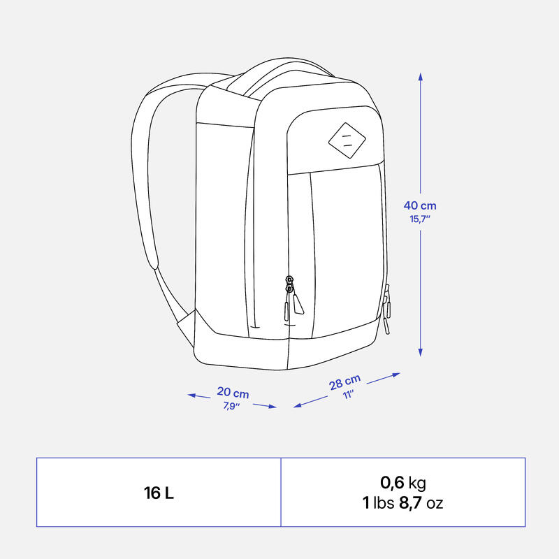Rucsac Drumeție buzunare multiple 16L Escape 500 Gri