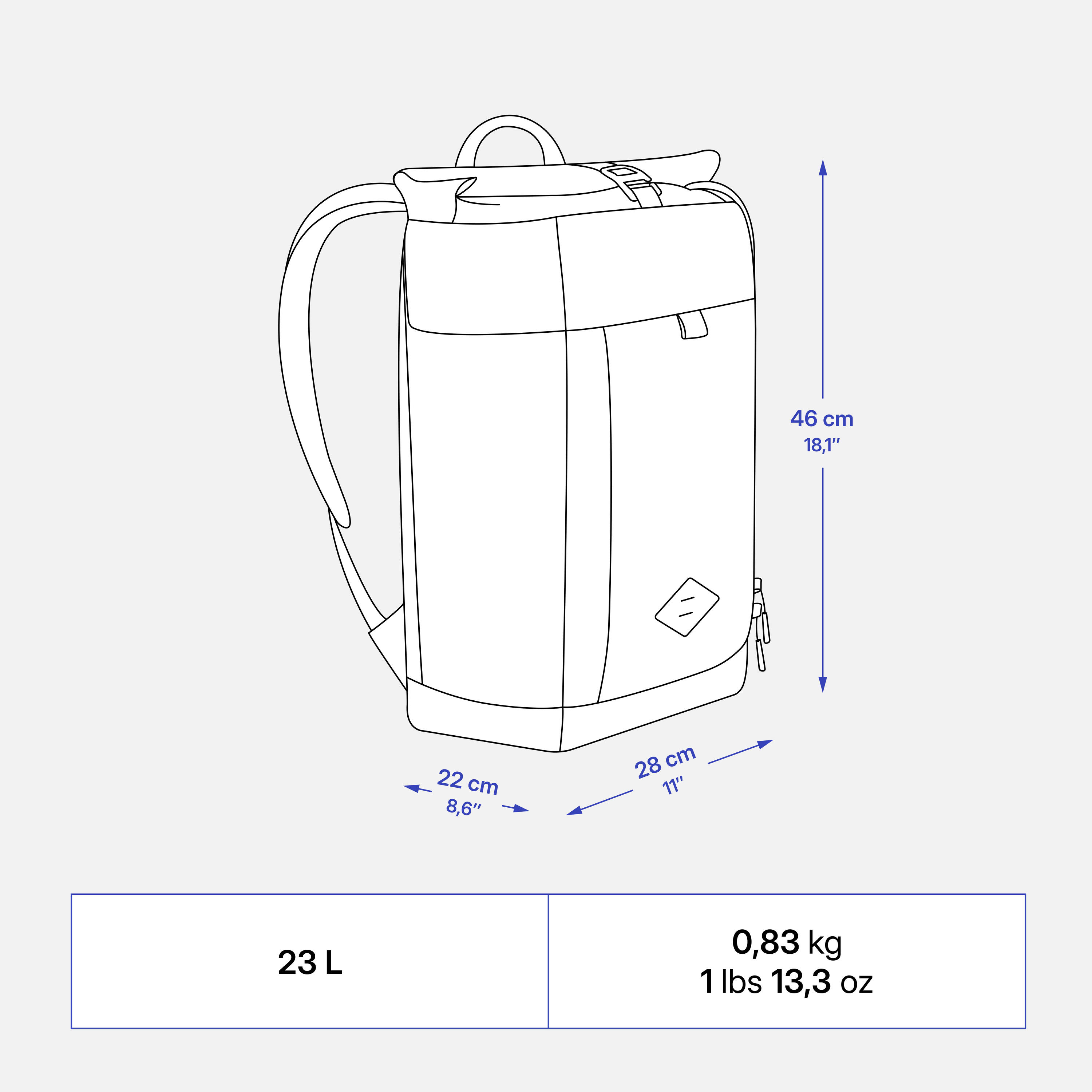 Wanderrucksack Rolltop - NH500 Escape 23 L grau 4/12