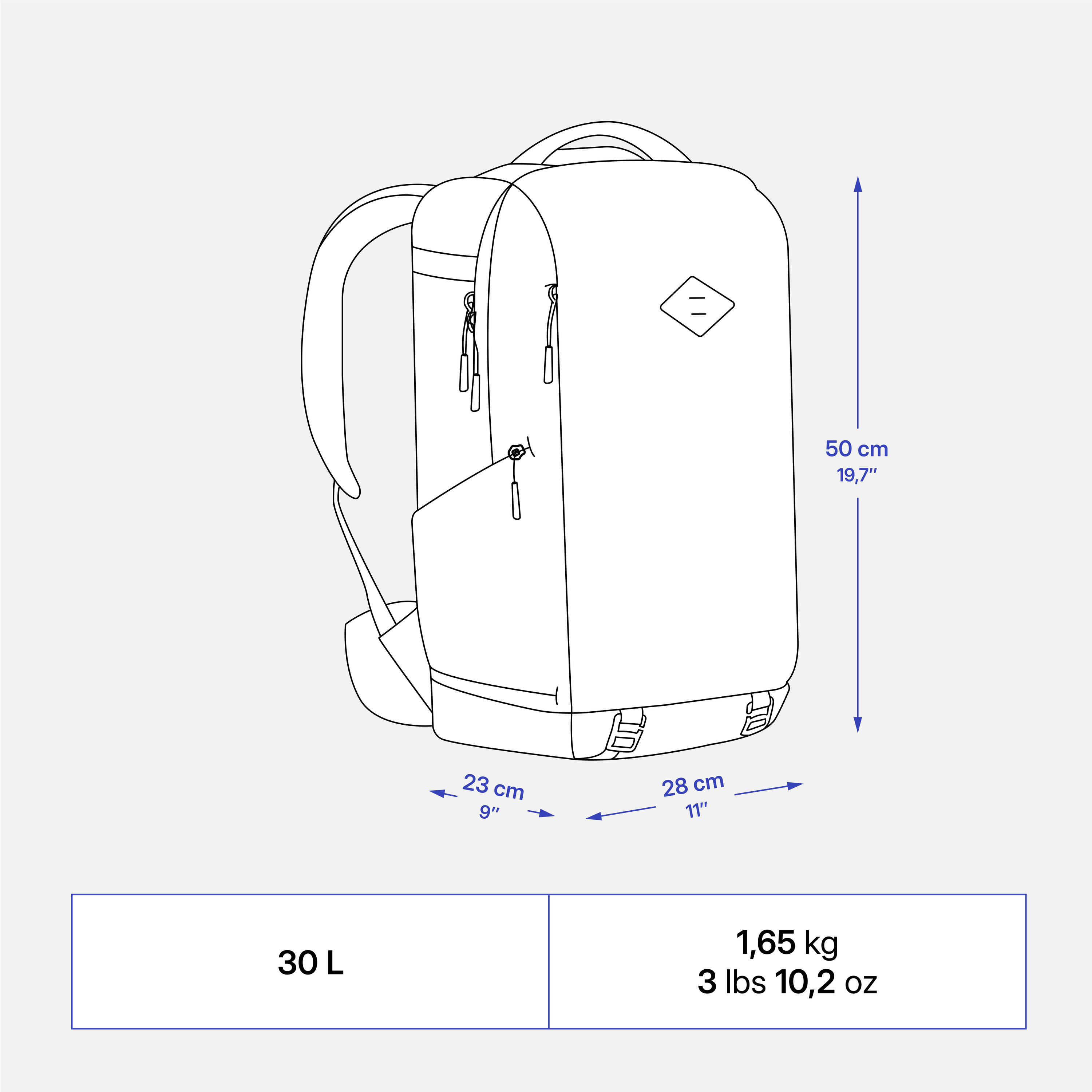 Explore 900 Focus 30L camera backpack for hiking - Grey -  4