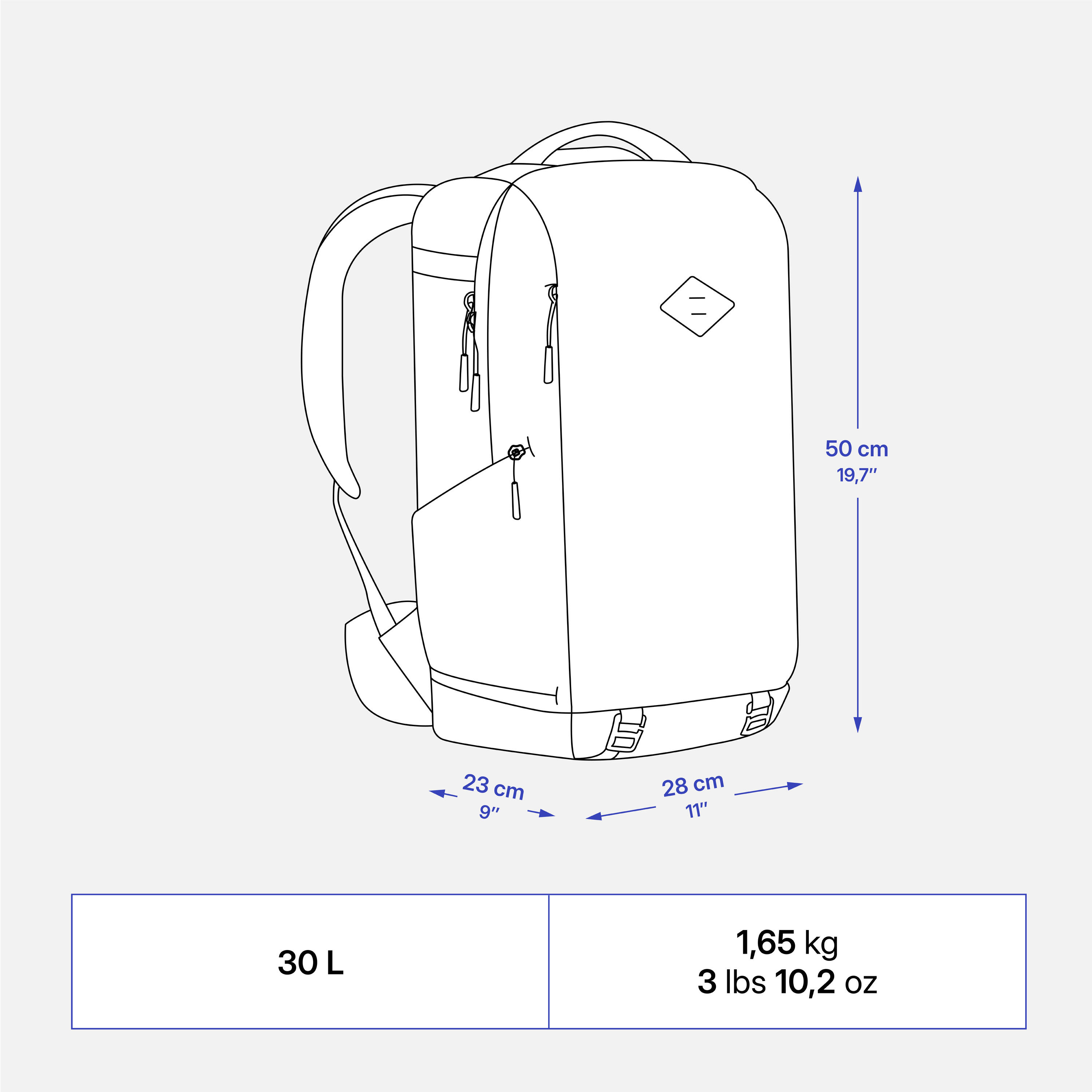 Sac à dos de randonnée appareil photo 30L, Explorer 900 Focus gris 4/14