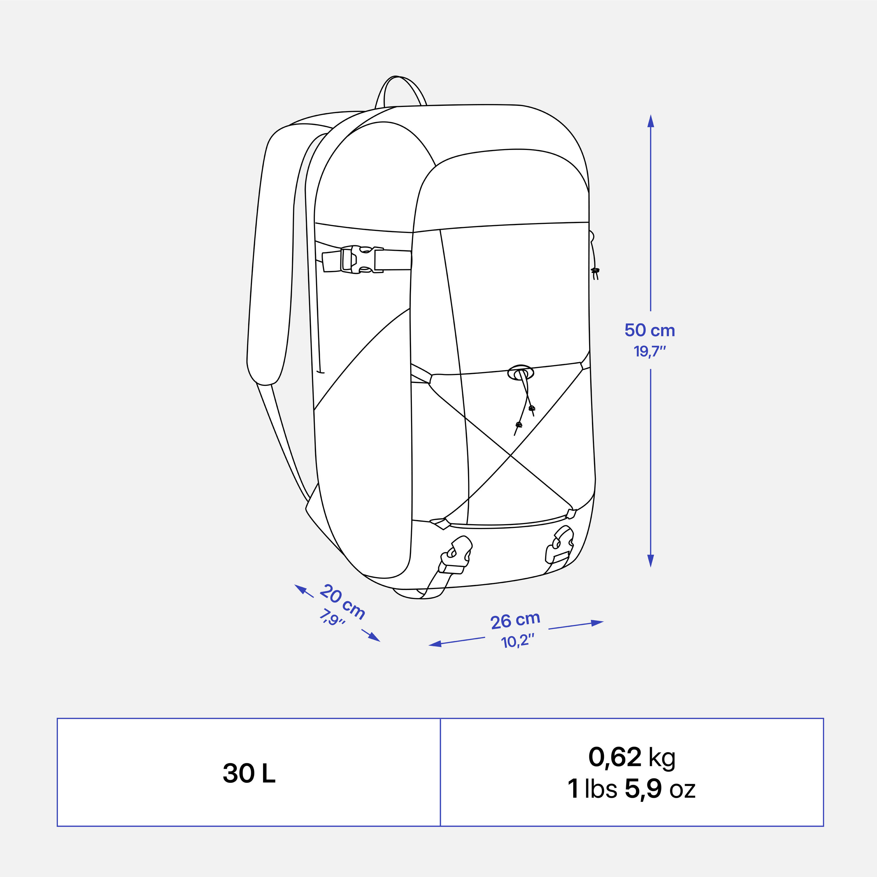 Wanderrucksack ‒ NH100 Arpenaz 30 L  4/10