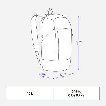 Hiking Backpack 10L, NH100 Arpenaz blue