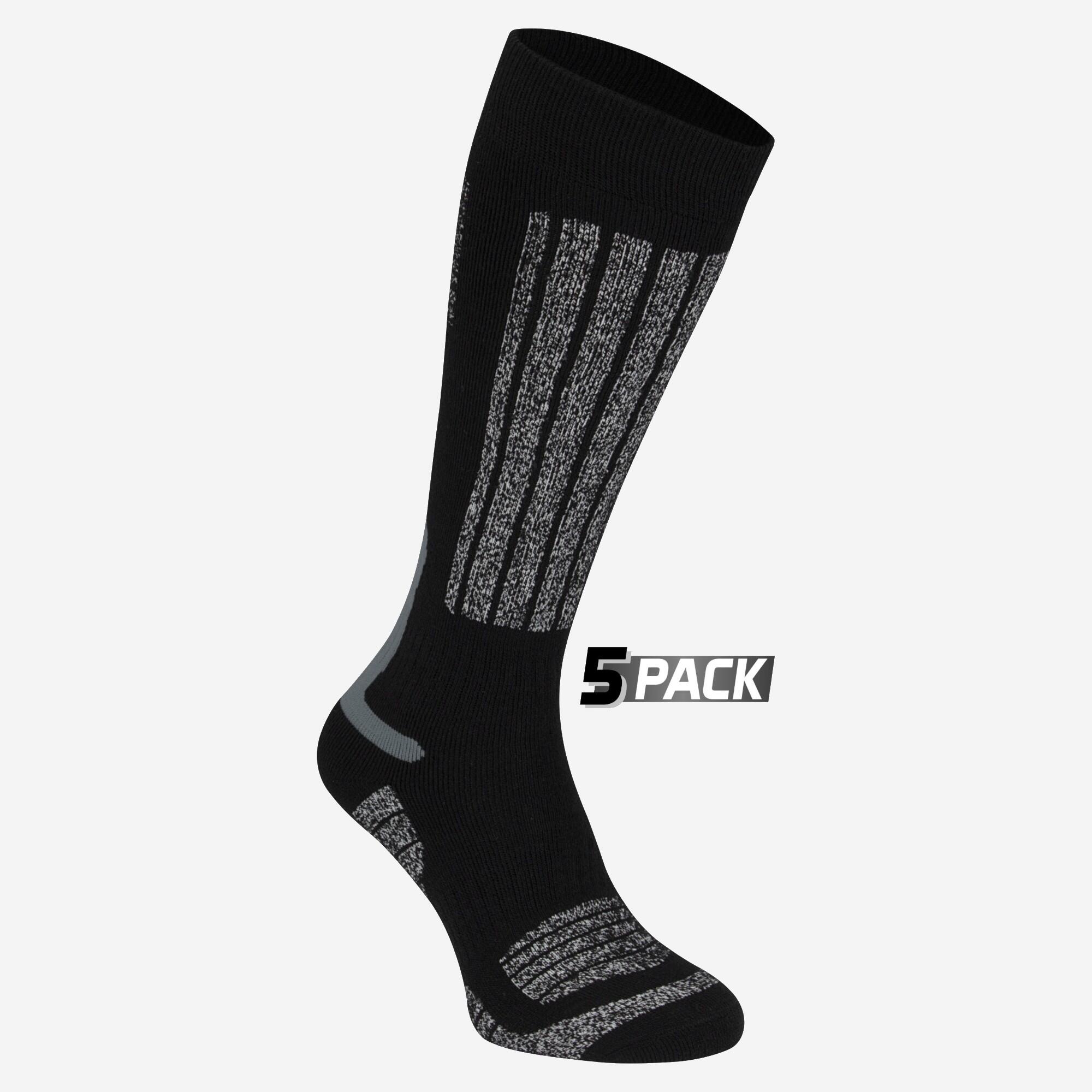 STARLING Skisokken 5-pack volwassenen zwart
