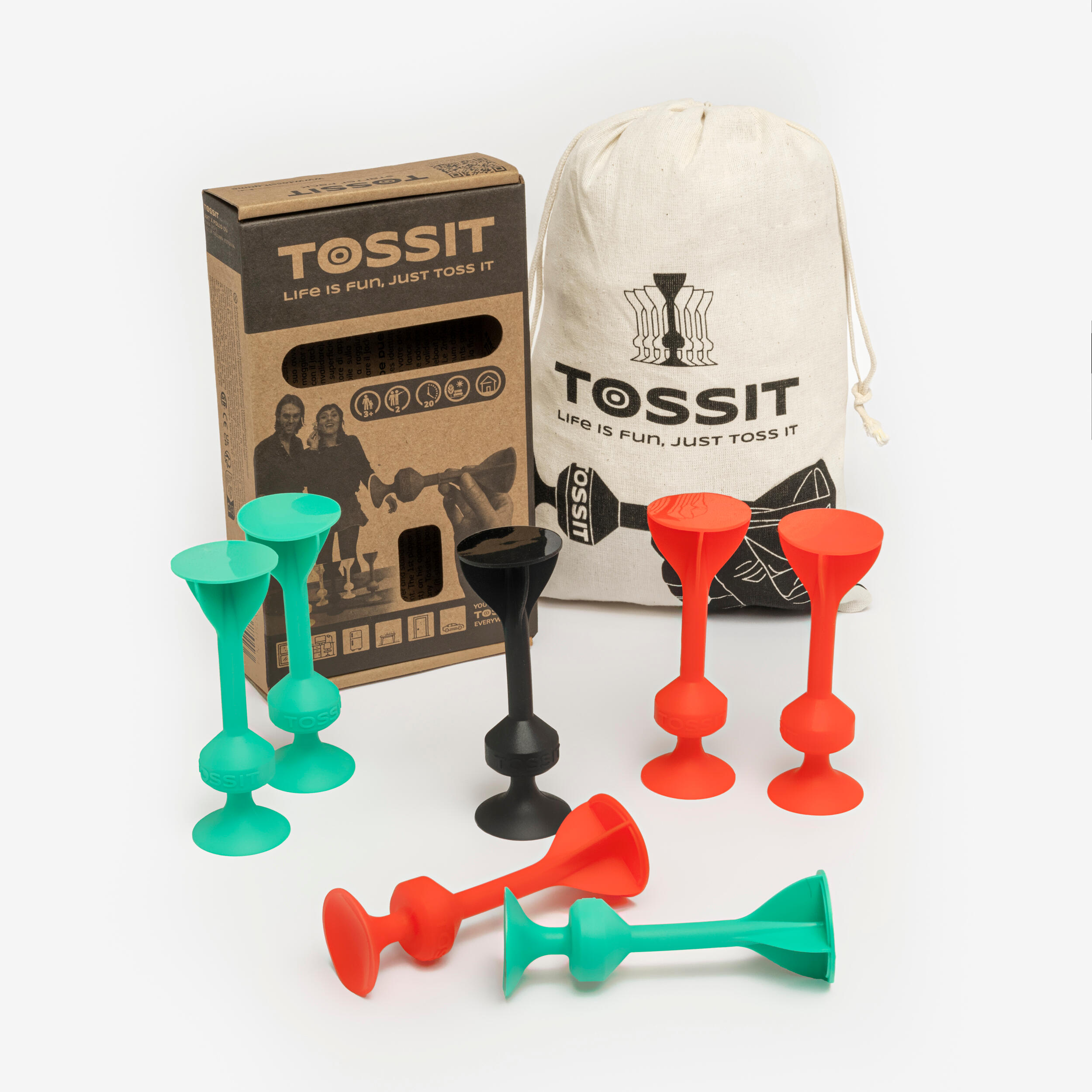 TOSSIT Original Tossit Game - Cyan Red