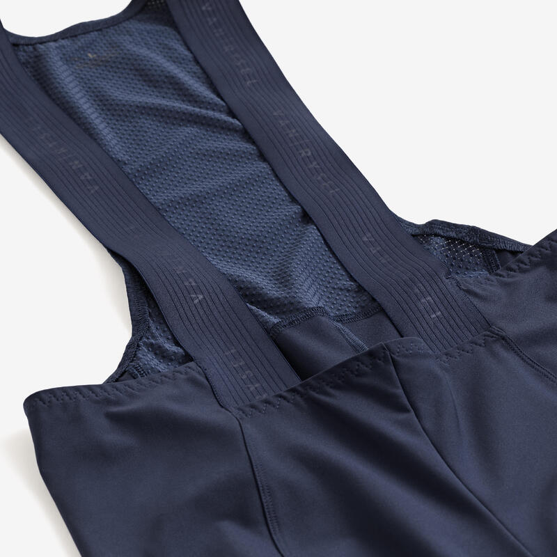 Cuissard bretelles de vélo de route homme Endurance Bleu marine