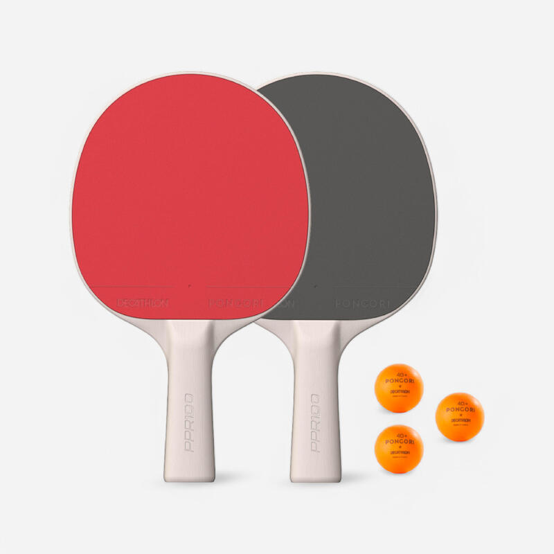 Set de 2 palete rezistente + 3 mingi de ping pong - set PPR100