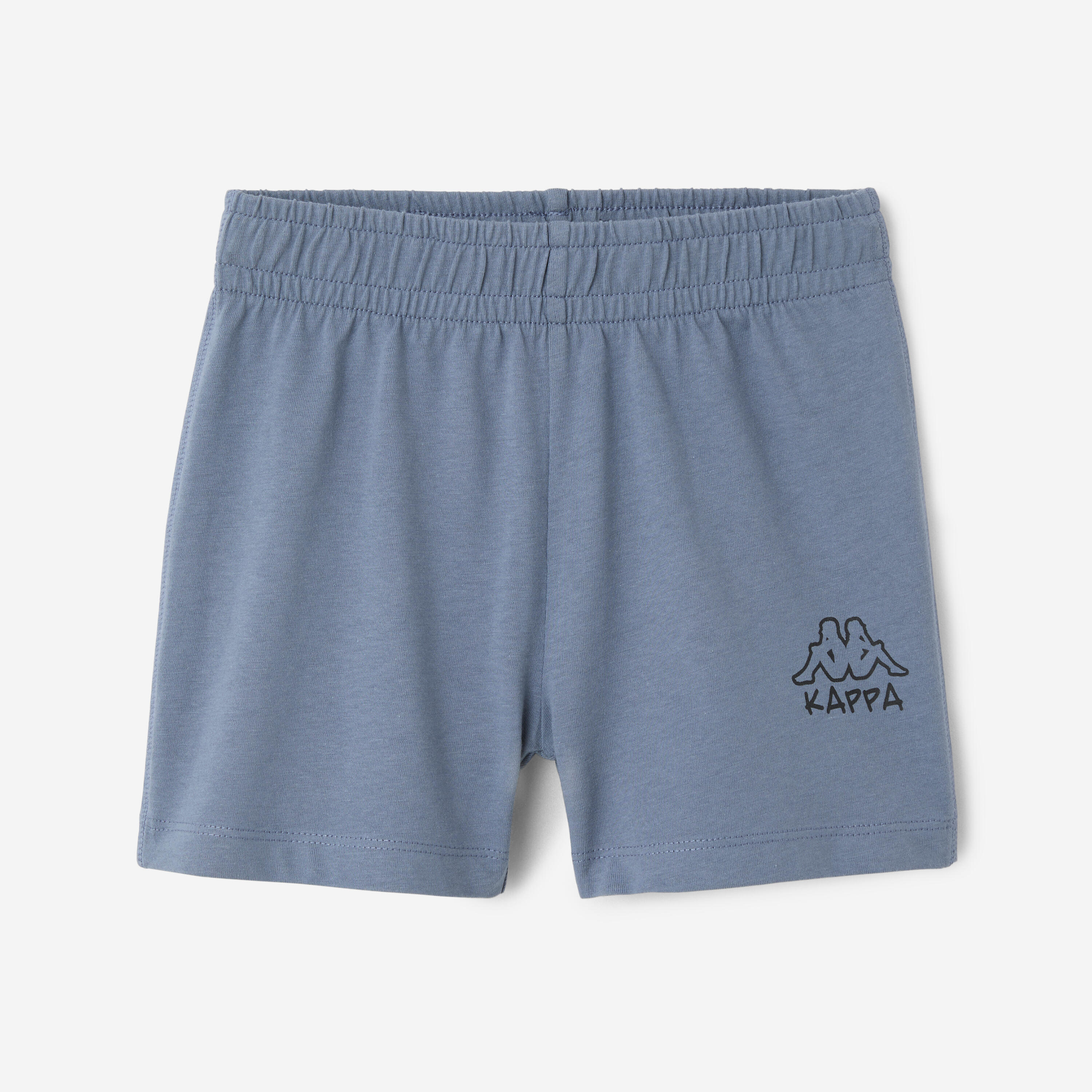Kids sport outfit T-shirt en korte broek - wit/grijs 5/6