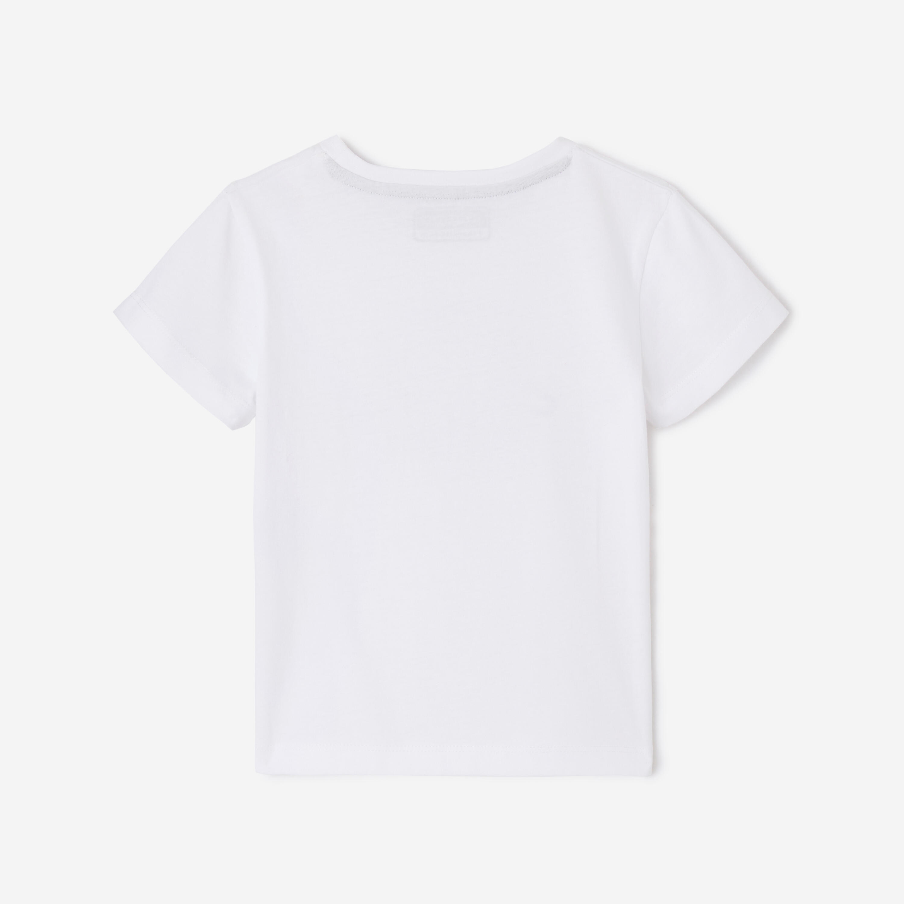 Kids sport outfit T-shirt en korte broek - wit/grijs 3/6