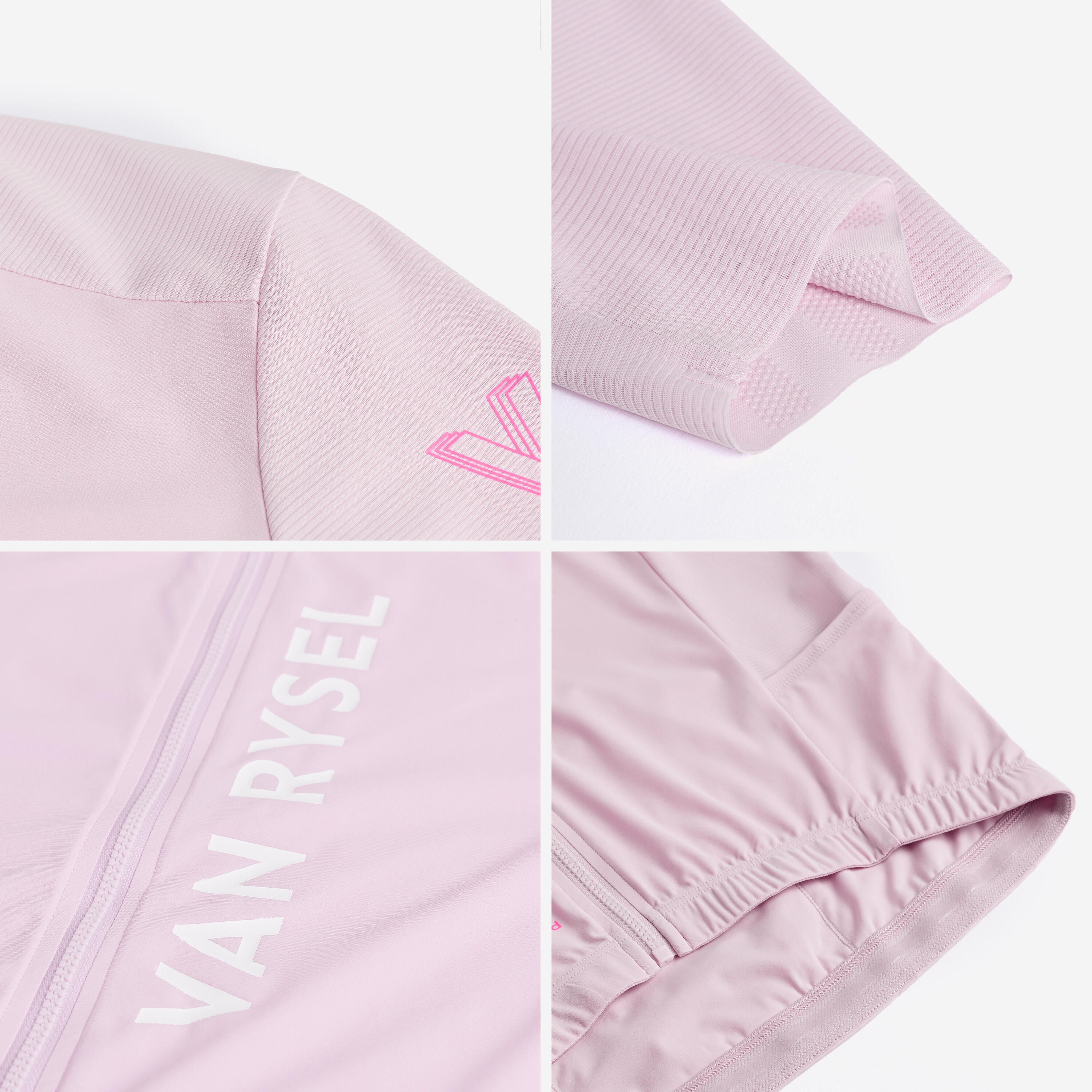 Maglia ciclismo adulto unisex Van Rysel RACER 2 lilla 10/15