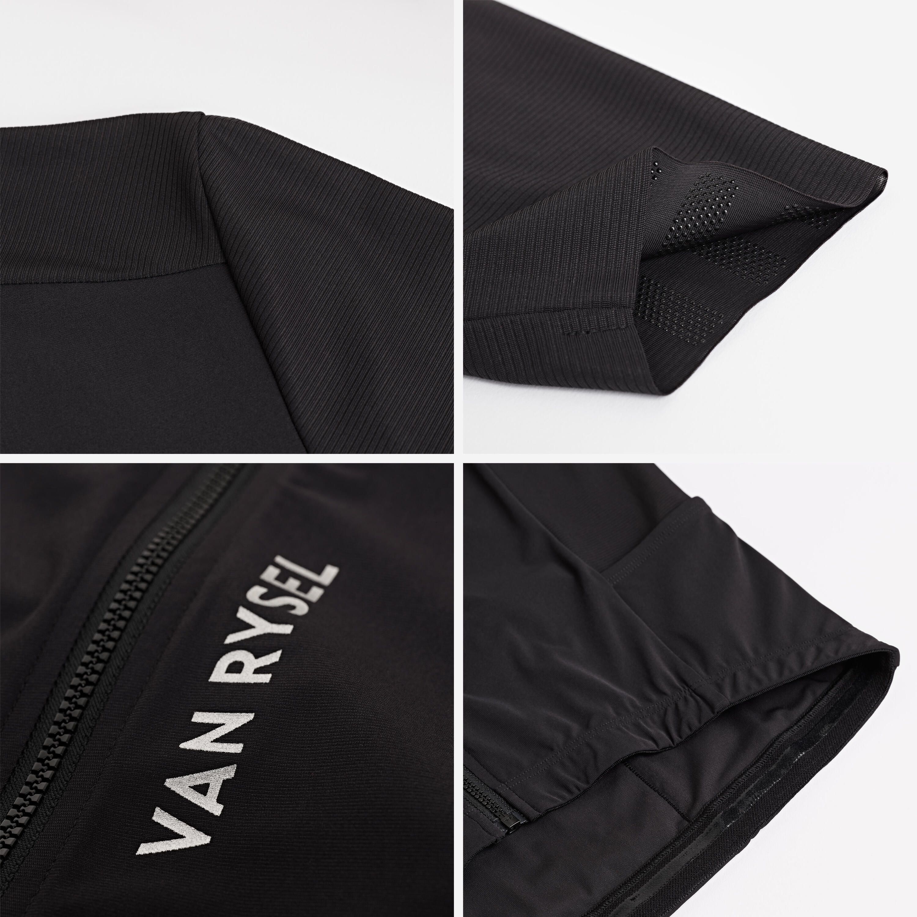 Radtrikot Rennrad kurzarm Sommer "Racer 2" Schwarz 9/10
