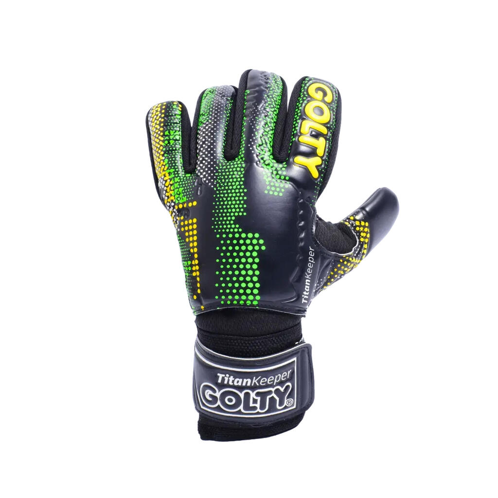 GUANTE COMPETENCIA GOLTY TITAN KEEPER T5 NEGRO VERDE