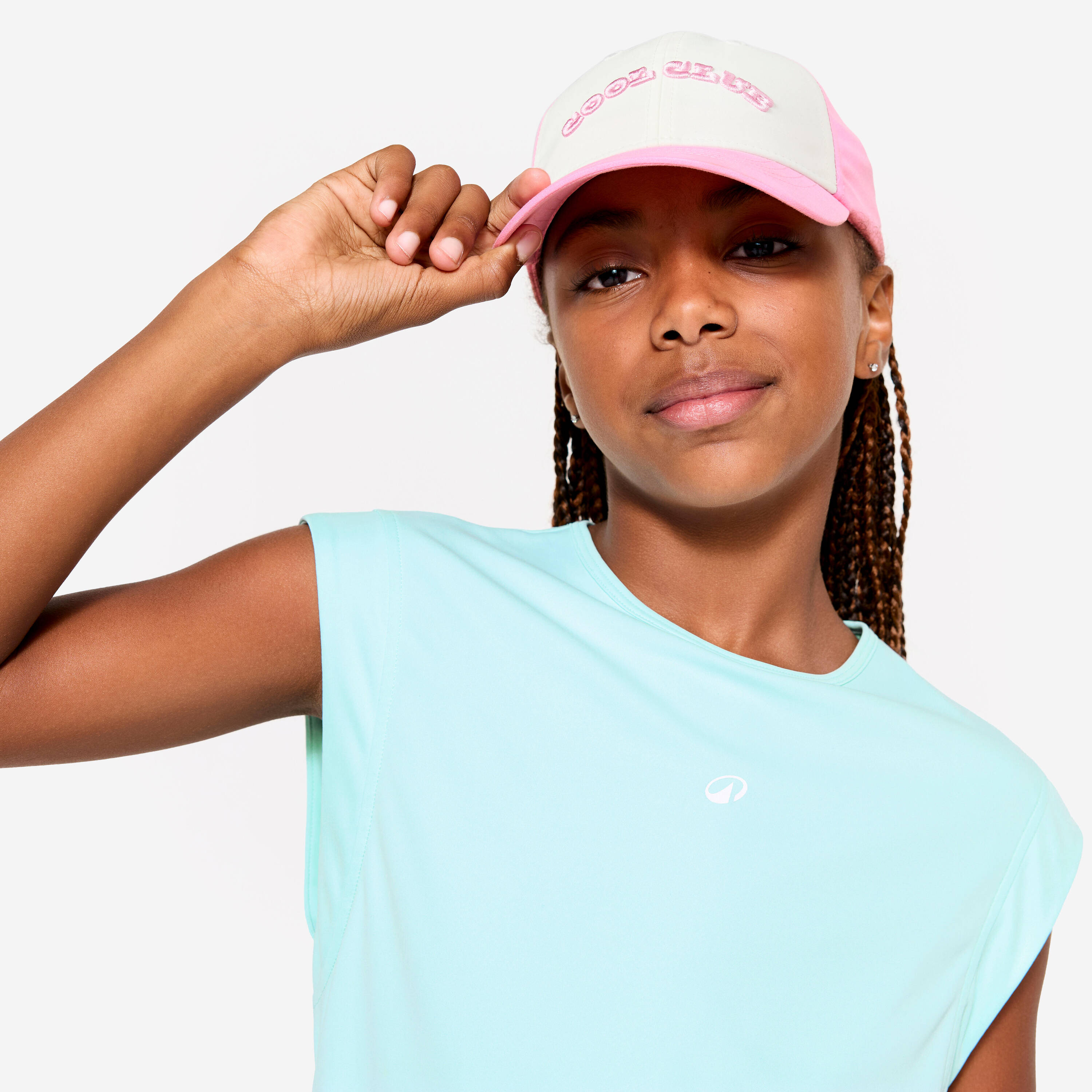UV Protected Kid's Adjustable Cap 500 - Begonia Pink -  2