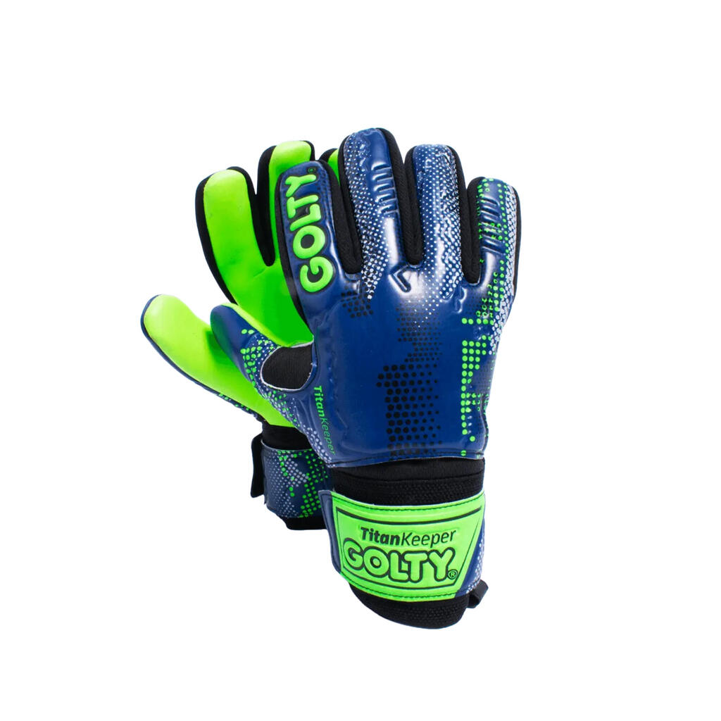 GUANTE COMPETENCIA GOLTY TITAN KEEPER T5 AZUL VERDE
