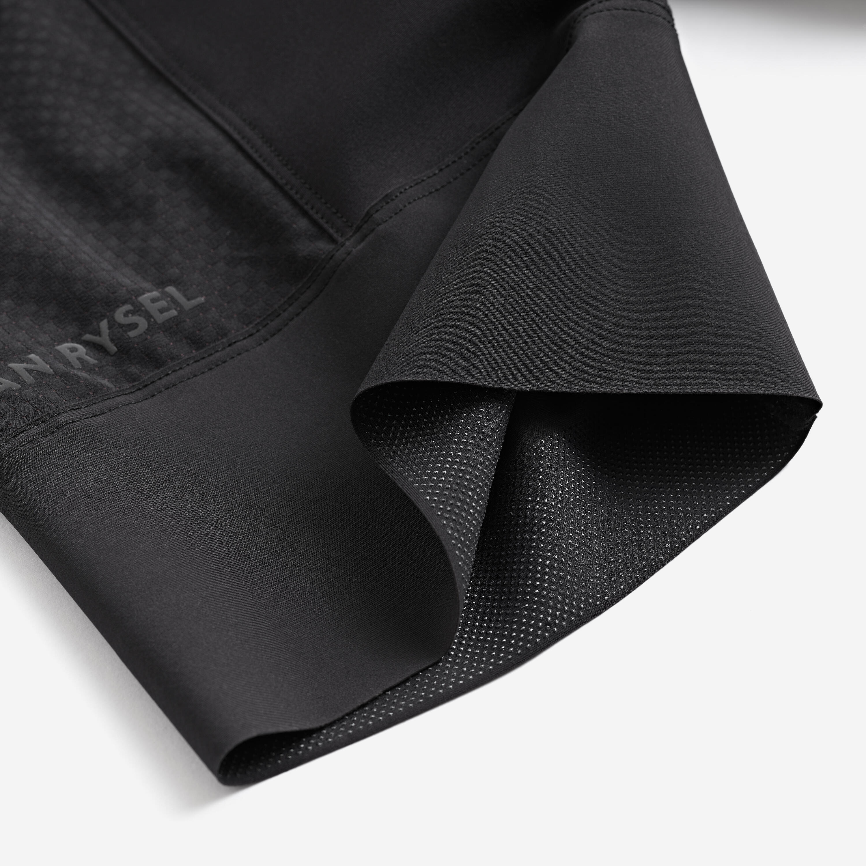 Radhose Rennrad kurz mit Trägern Endurance Herren Schwarz  7/8