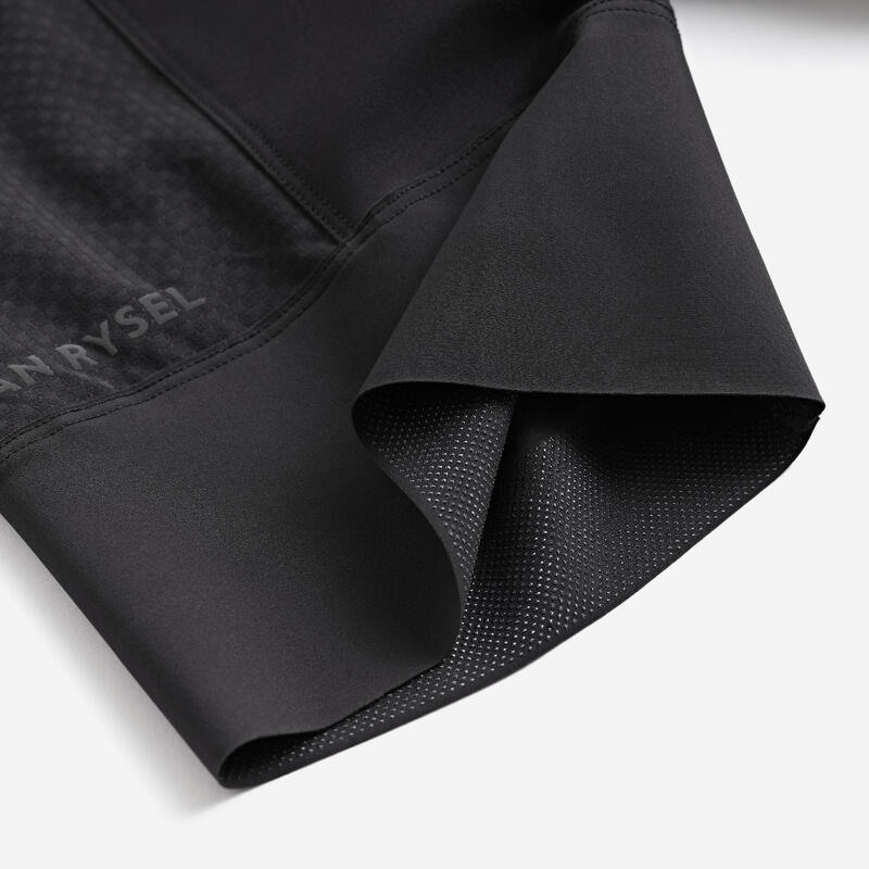 Radhose kurz mit Trägern Rennrad Herren Endurance schwarz 