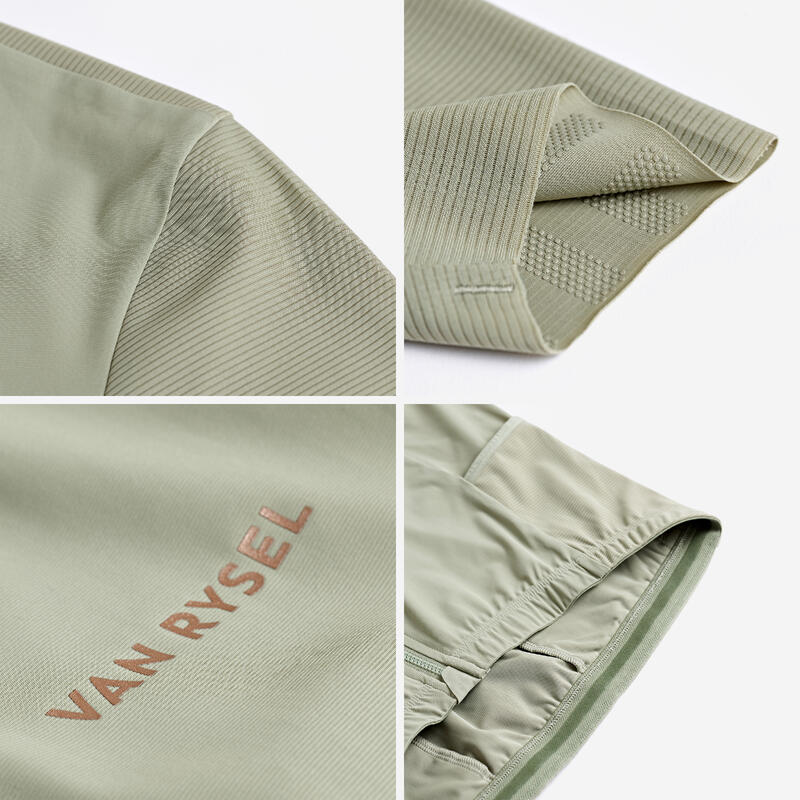 Maillot Vélo Route manches courtes été EDR ULTRA khaki