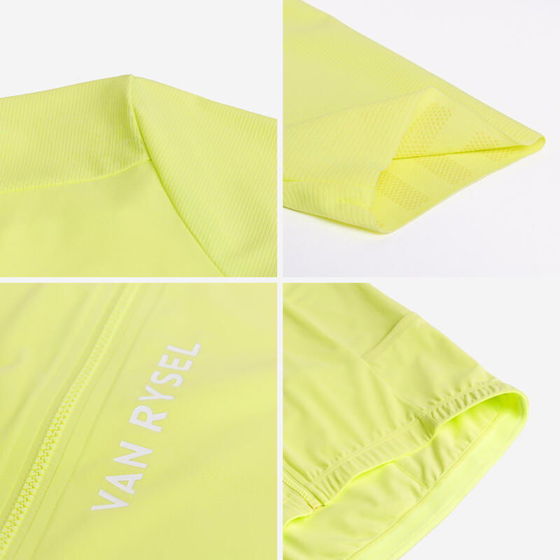 Maillot de vélo route manches courtes été unisexe - racer 2 jaune