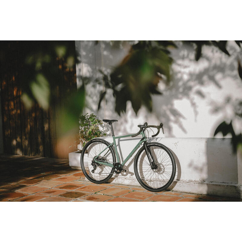 Vélo gravel Microshift Acolyte 1x8v, GRVL AF DISCOVER vert