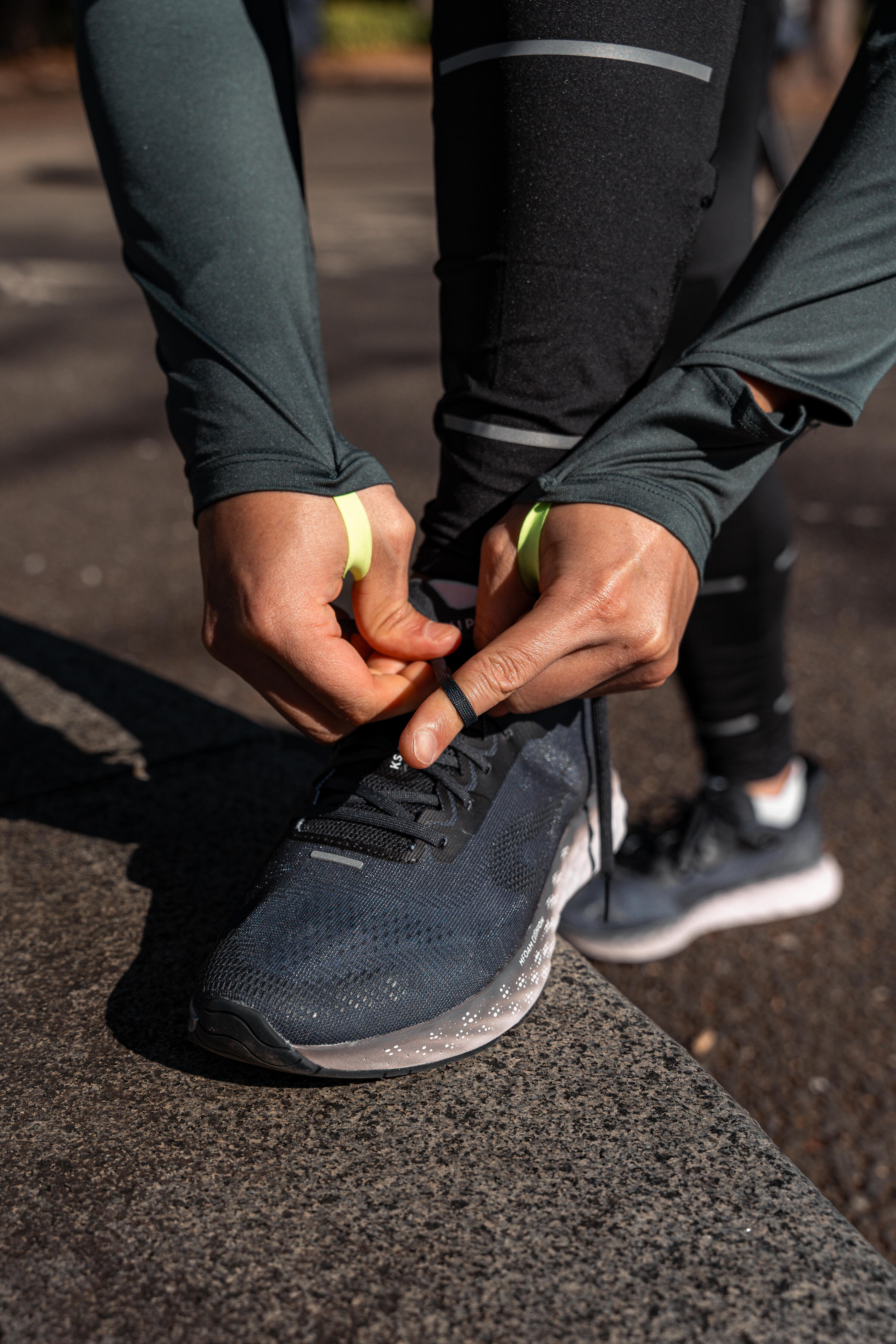 KIPRUN Leggings running uomo RUN 500 DRY neri