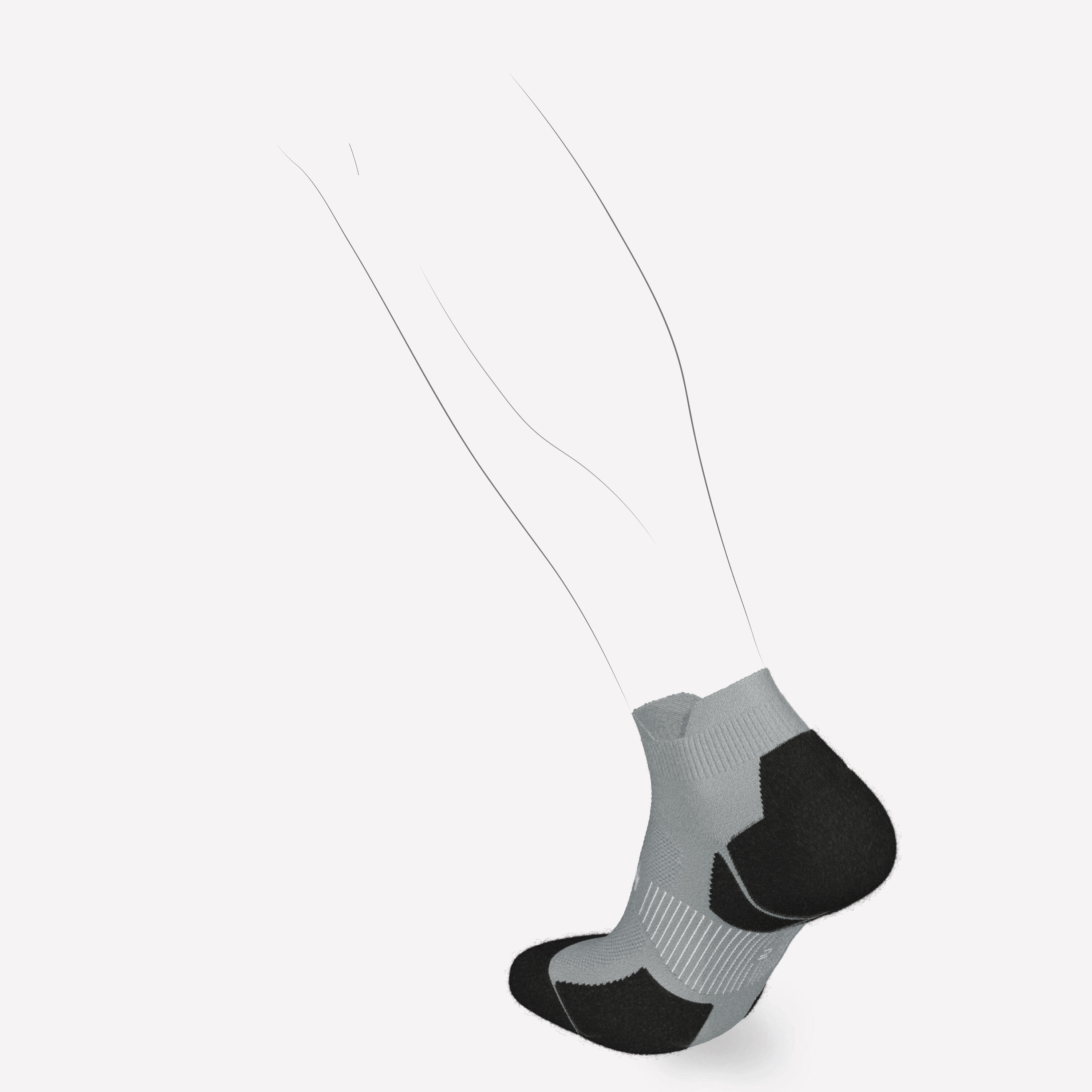 CALCETINES RUNNING RUN900 INVISIBLES GRIS 5/5