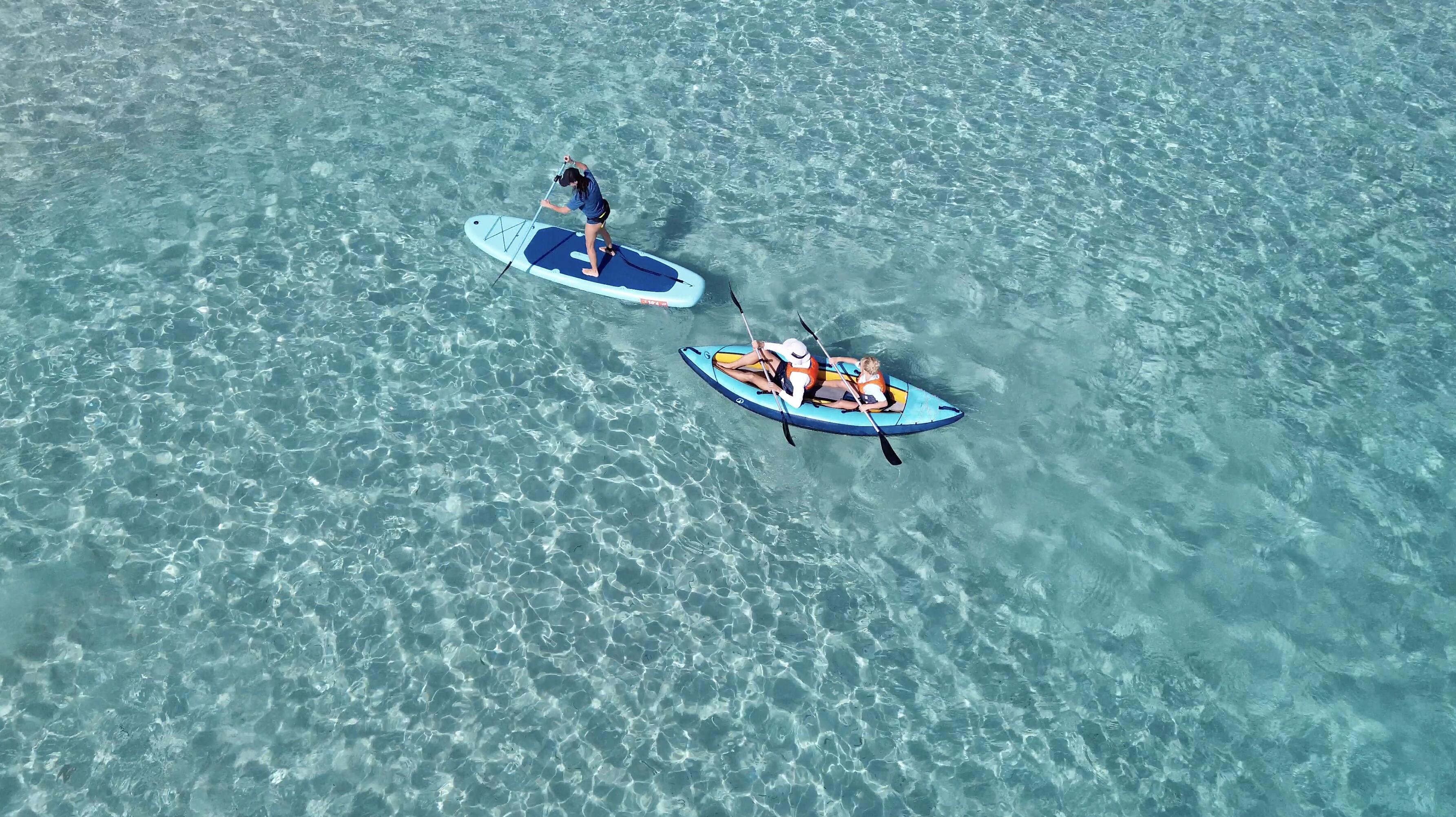 10’6 Inflatable Stand Up Paddle Set for 1-2 People, 100 - DECATHLON