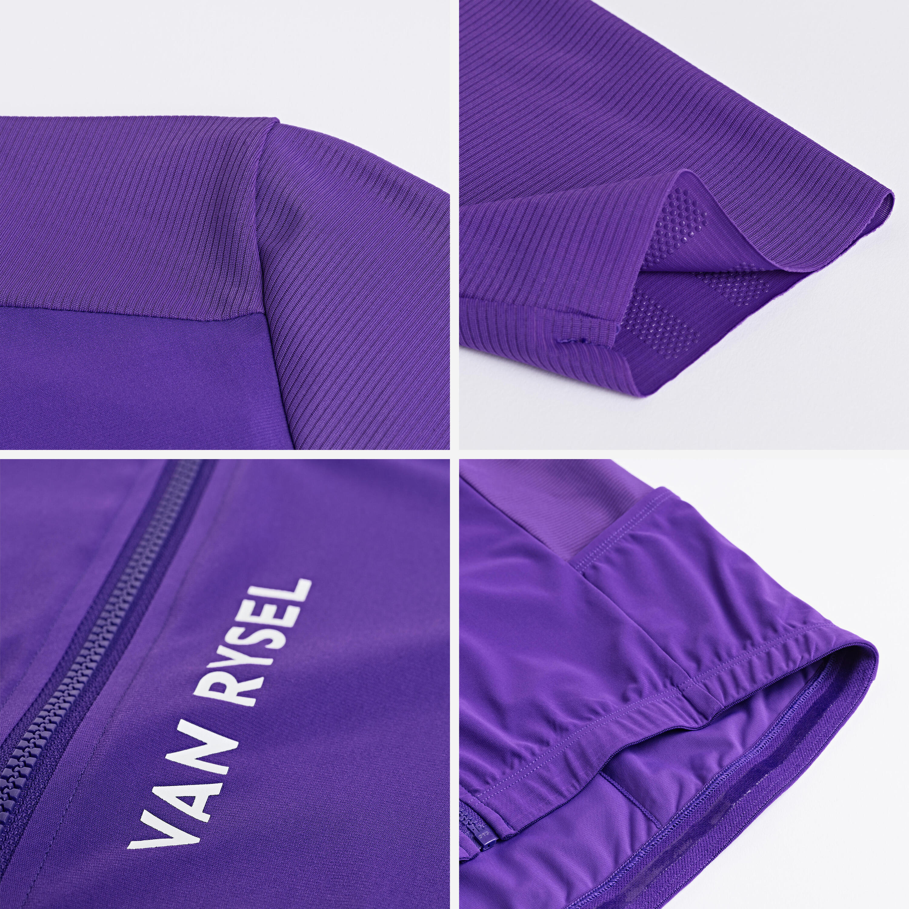 Jersey de ciclismo de carretera de manga corta violeta unisex Racer 2 8/9