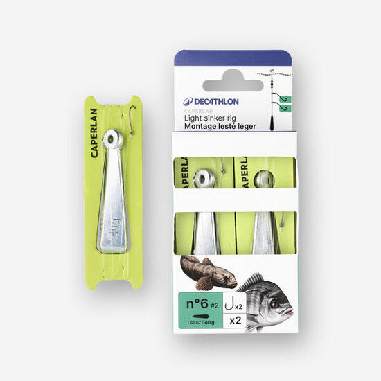 Montatura bolentino pesca in mare SW ARTIFICIALE LEGGERO N°6 x2