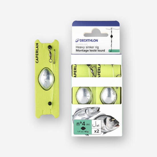 Montatura scorrevole pesca in mare SW ARTIFICIALE PESANTE N°4 x2