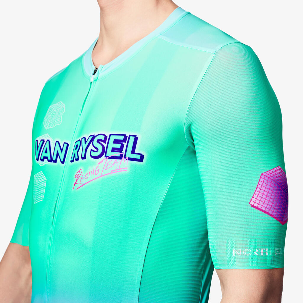 Narandžasta letnja majica kratkih rukava za biciklizam RCR 2 FLANDERS 90's LTD