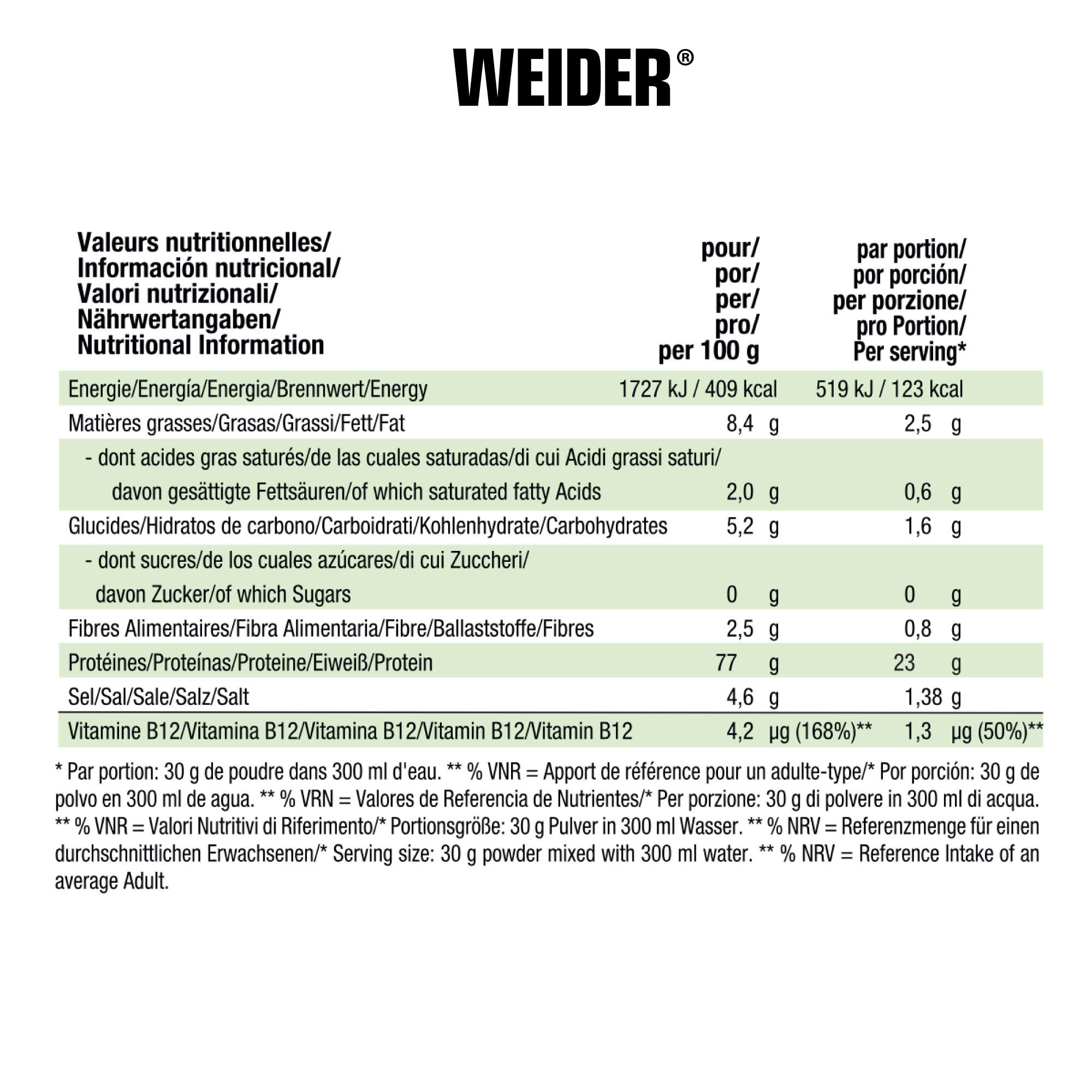 WEIDER Rastlinný proteín Vegan vanilka 750 g NO SIZE · záber 4