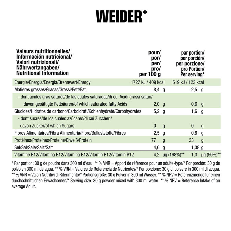 Proteine WEIDER VEGAN VANILIE 750 g 