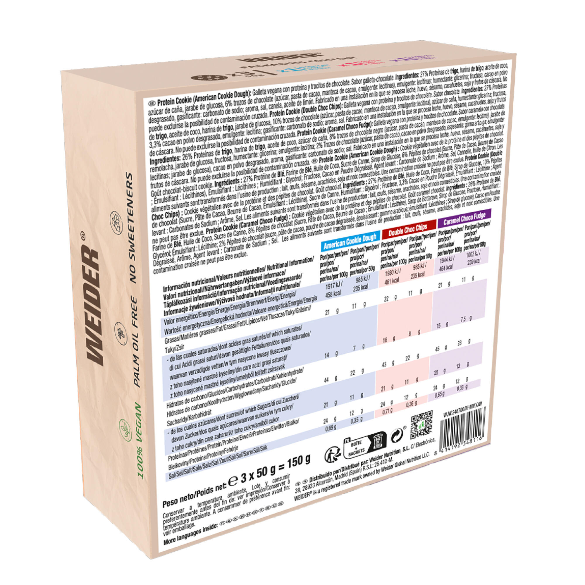 Weider Cookie Mix 3x50grs 3/4