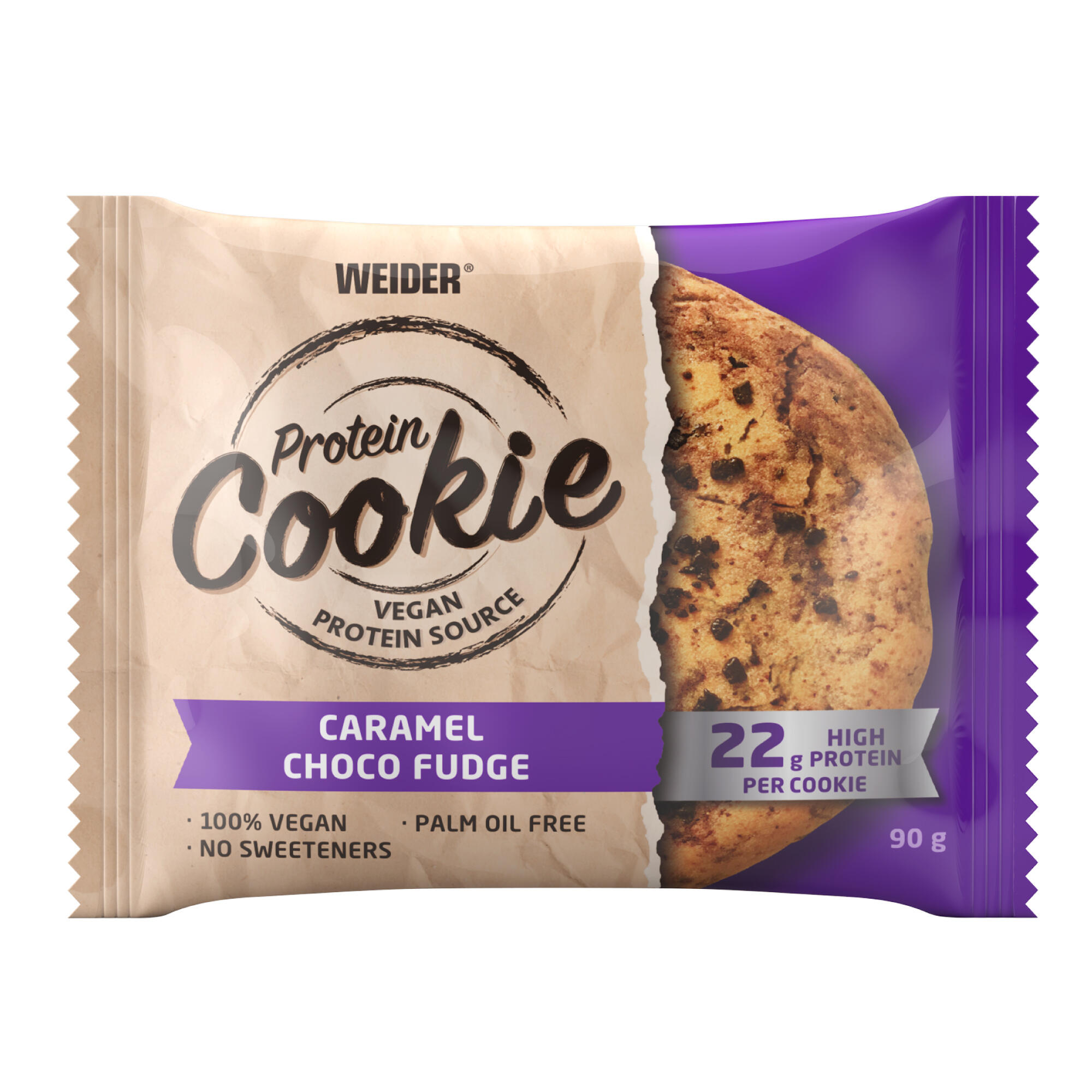Biscoito proteico caramelo chocolate 100% vegan 90 g