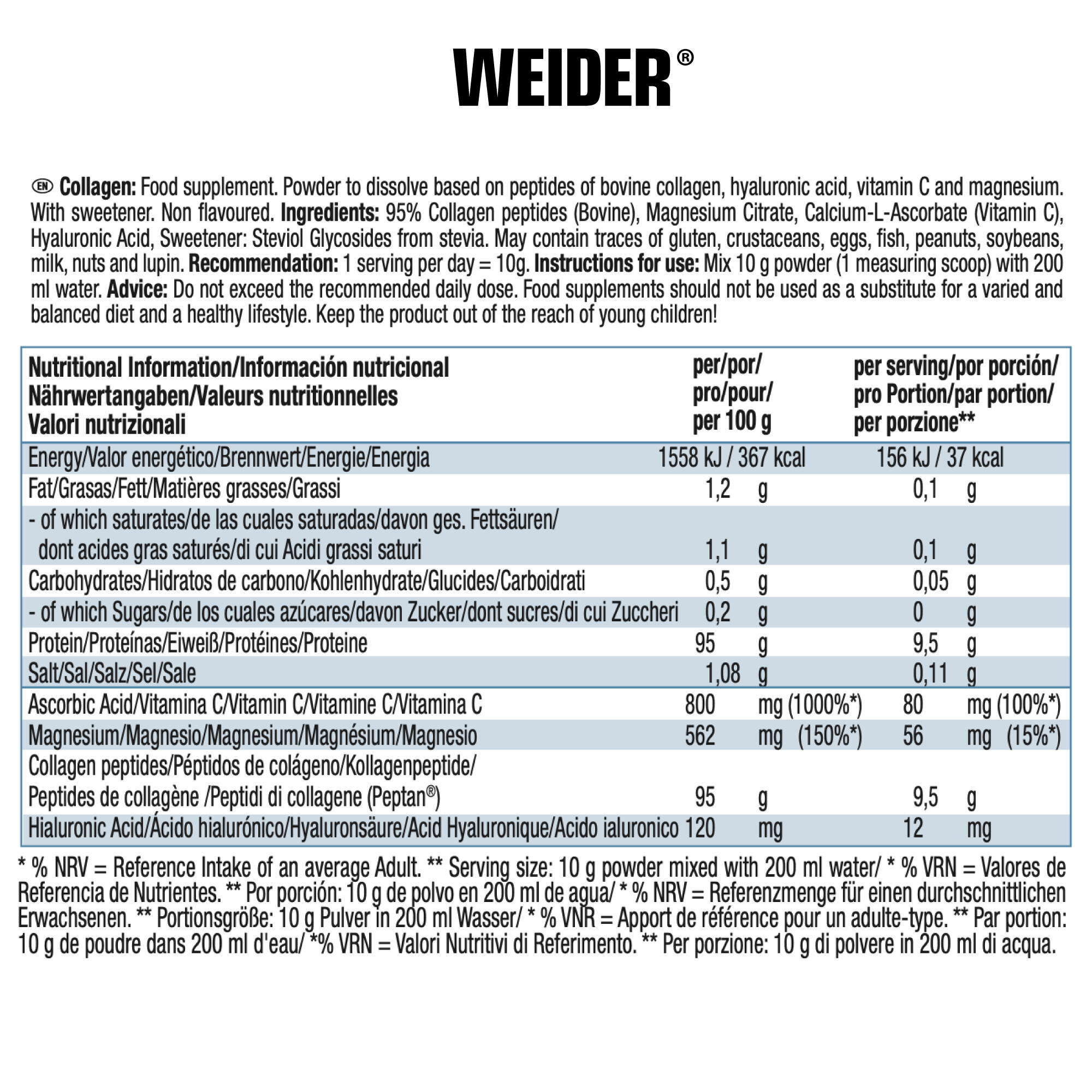 Collagen Weider 300 g  3/3