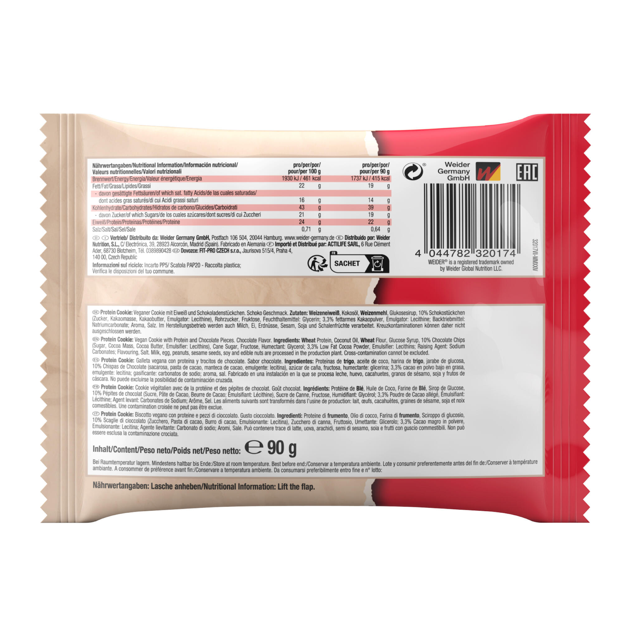 WEIDER Vegánska sušienka s čokoládou 90 g bez · záber 3