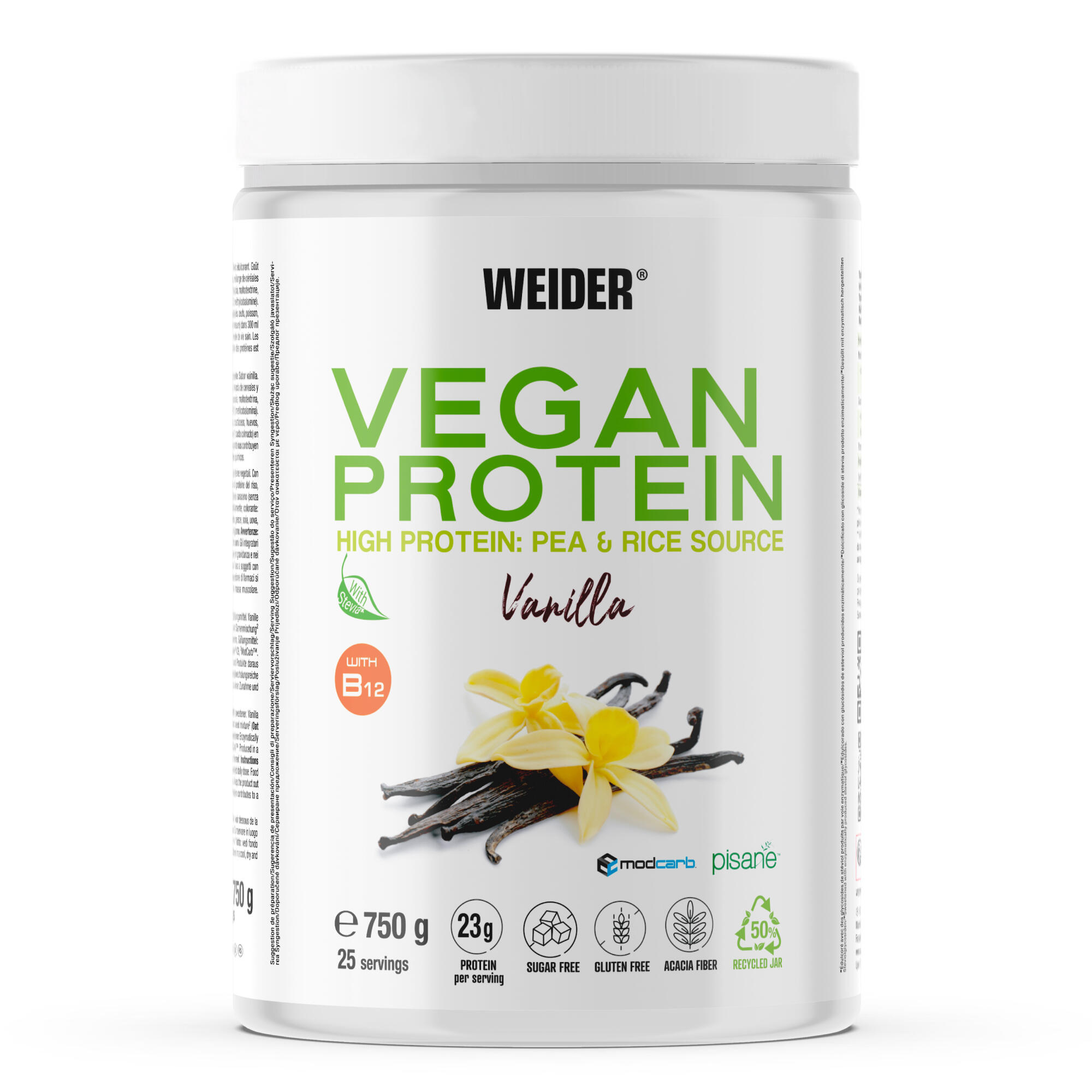 WEIDER Proteinpulver Vegan 750 g Vanille | 08414192346860 WEIDER Proteinpulver Vegan 750 g Vanille | 08414192346860