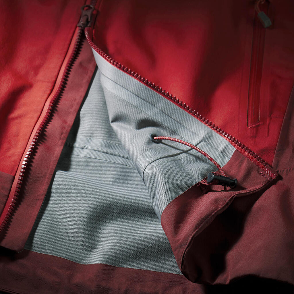 Men’s waterproof durable mountaineering jacket, red