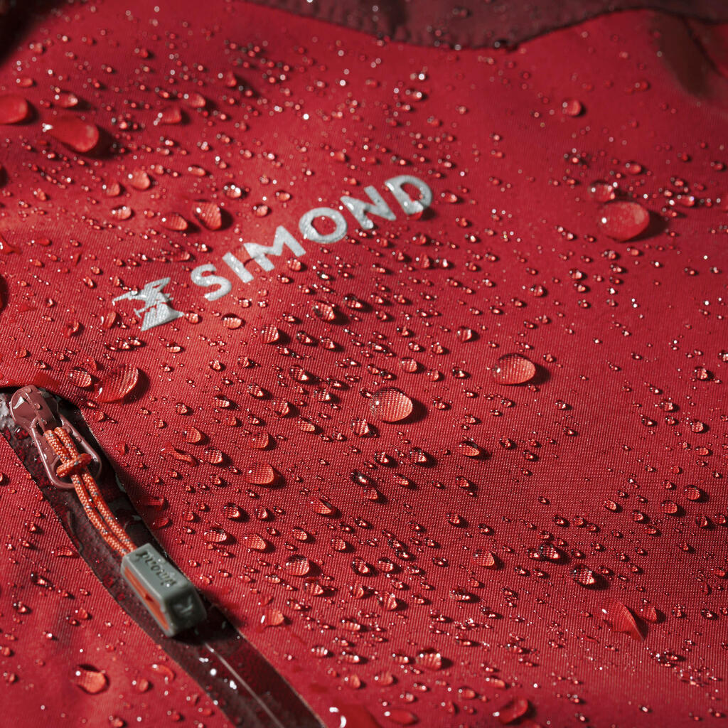 Men’s waterproof durable mountaineering jacket, red