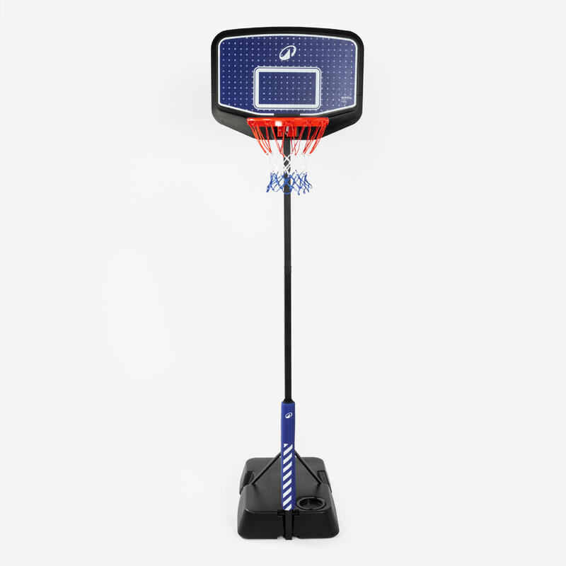 Panier de basket enfant dunk sur pied réglable 1,60m à 2,20m - K900 V2 bleu noir