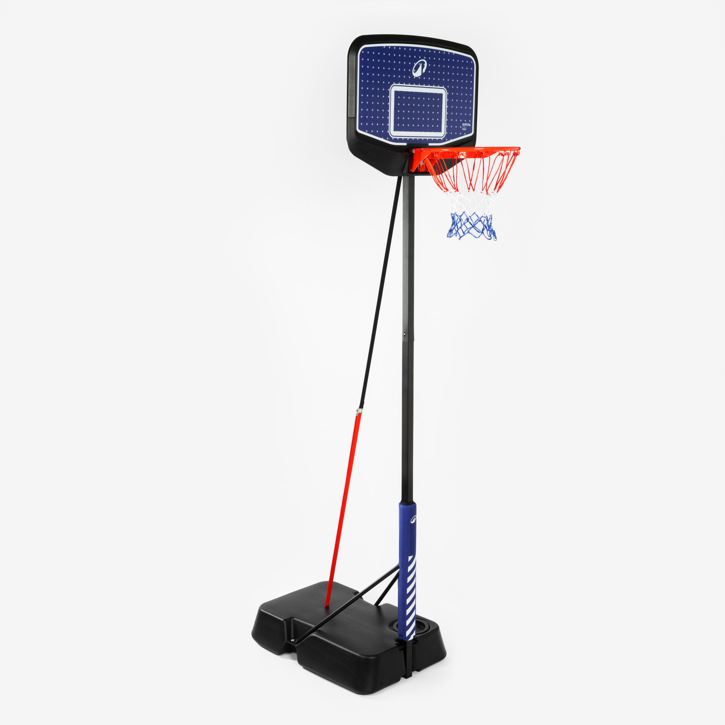 TARMAK Kids' Basketball Adjustable (1.6m-2.2m) Freestanding Basket K900 V2 - Blue/Black