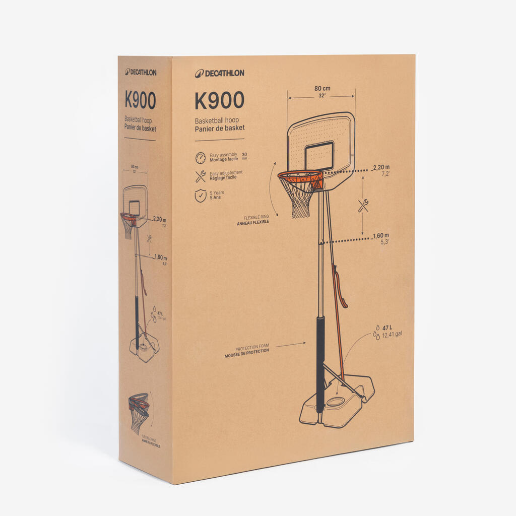 Plavo/crni dečji košarkaški koš K900 V2 (1.6m-2.2m)