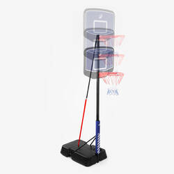Kids' Basketball Adjustable (1.6m-2.2m) Freestanding Basket K900 V2 - Blue/Black