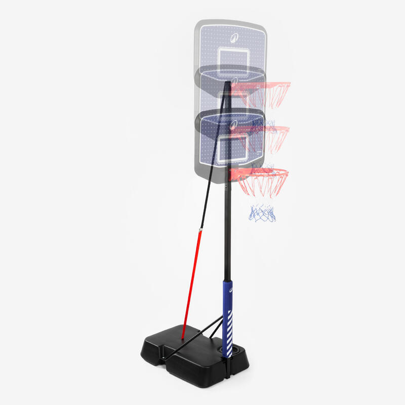 Basketbalpaal voor kinderen Dunk verstelbaar van 1,60-2,20 m K900 V2 blauw/zwart