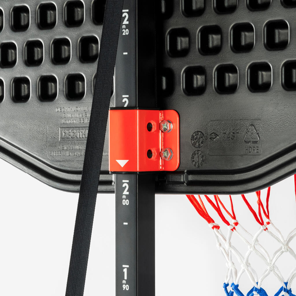 Kinder Basketballkorb mit Ständer höhenverstellbar 1,60-2,2m – K900 blau/schwarz