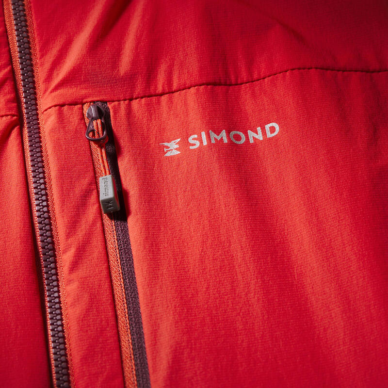 VESTE COUPE-VENT D'ALPINISME HOMME - ROUGE VERMILLON