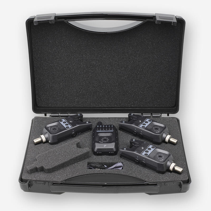 Coffret pêche de la carpe Xtrem 500 3 détecteurs de touche + centrale