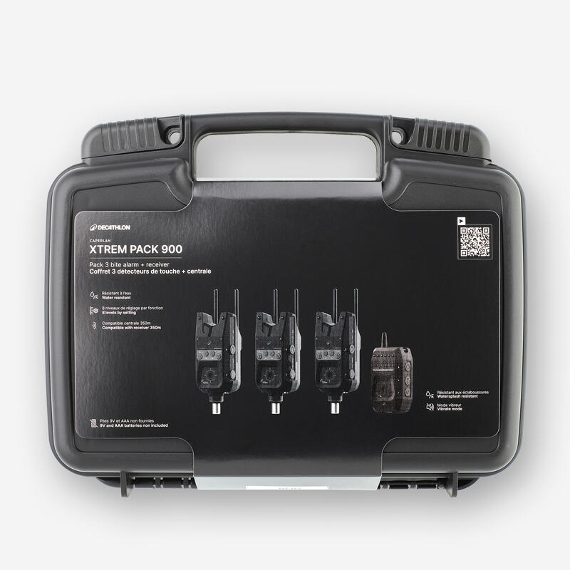 Coffret pêche de la carpe Xtrem 900 3 détecteurs de touche + centrale